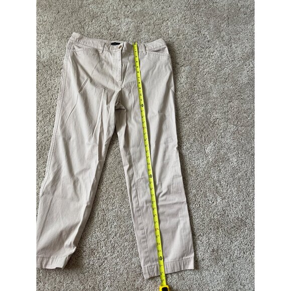 Talbots Women's Cotton Size 12 The Perfect Chino Pants Beige Light Khaki Career - Picture 5 of 9